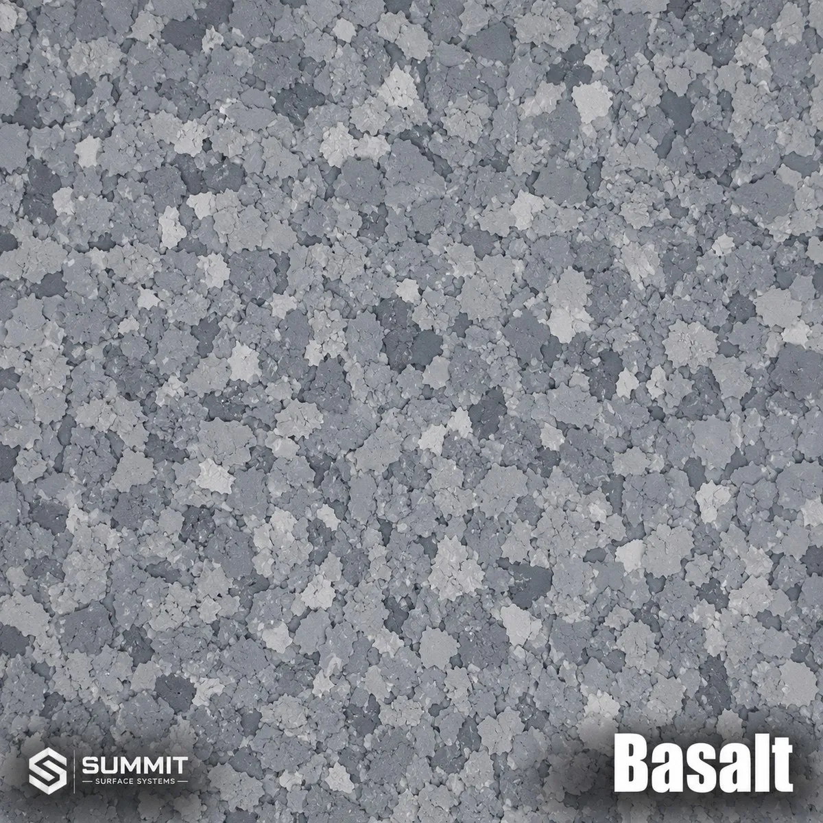 Basalt epoxy flake colorway sample by Summit Surface Systems