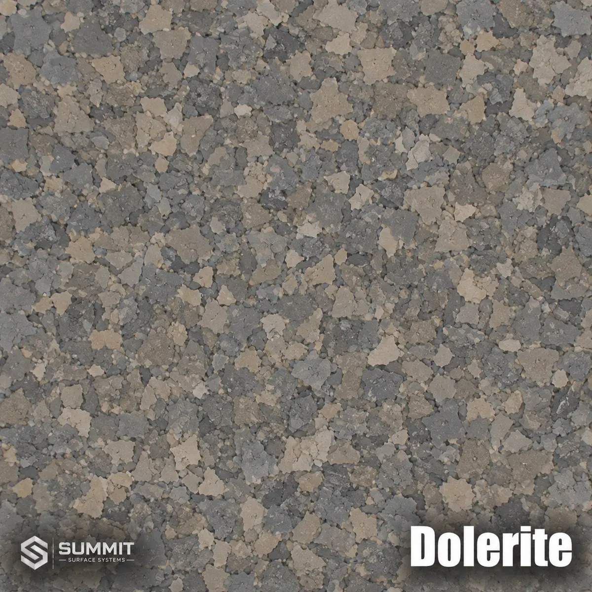 Dolerite epoxy flake colorway sample by Summit Surface Systems
