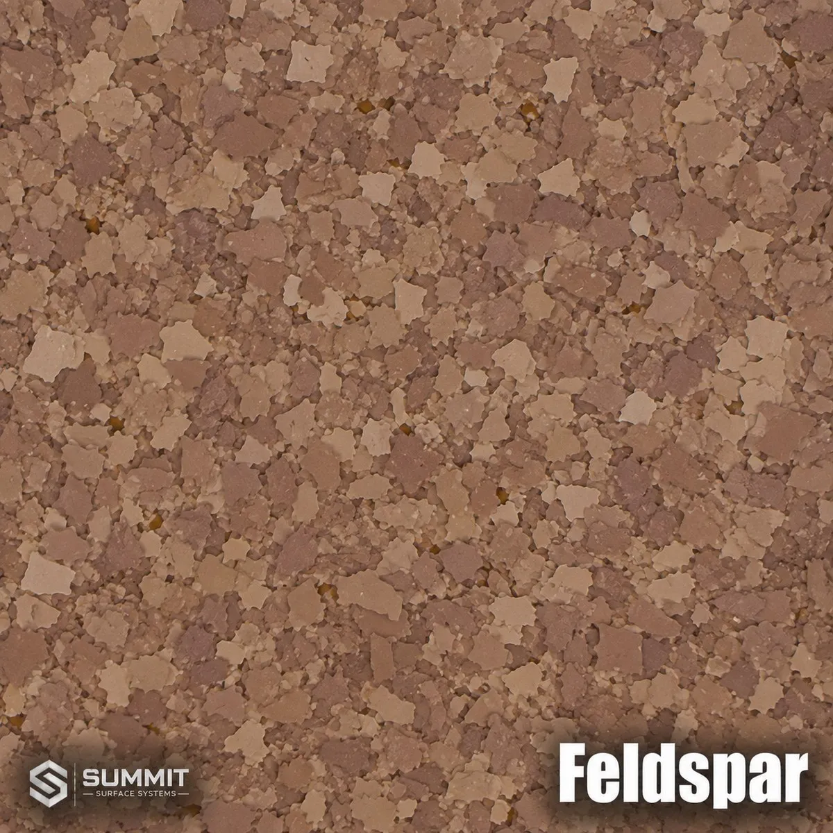 Feldspar epoxy flake colorway sample by Summit Surface Systems