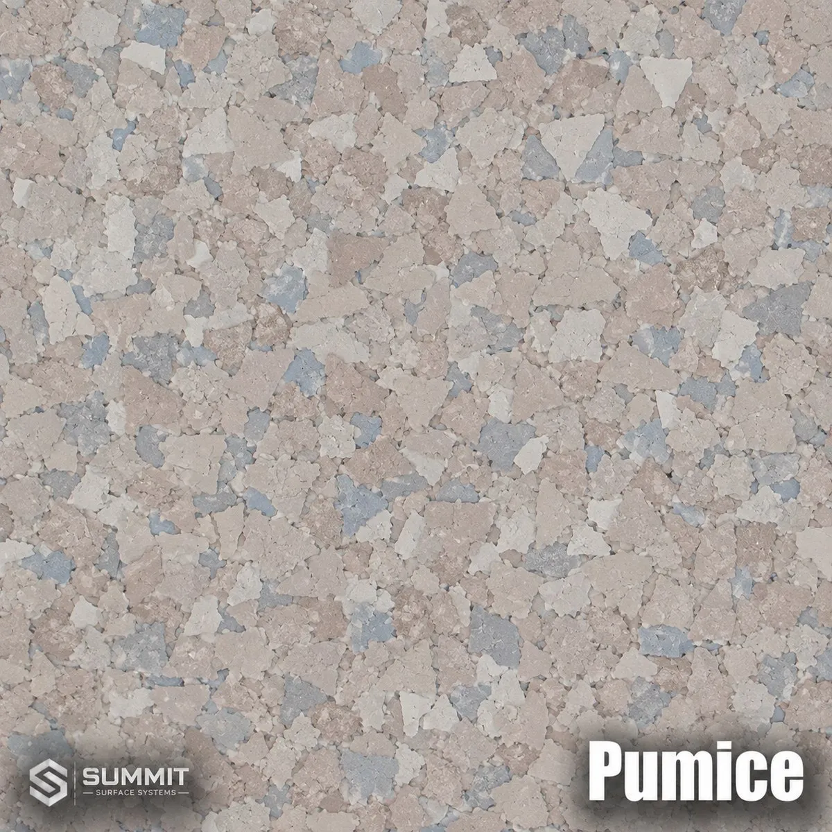 Pumice epoxy flake colorway sample by Summit Surface Systems